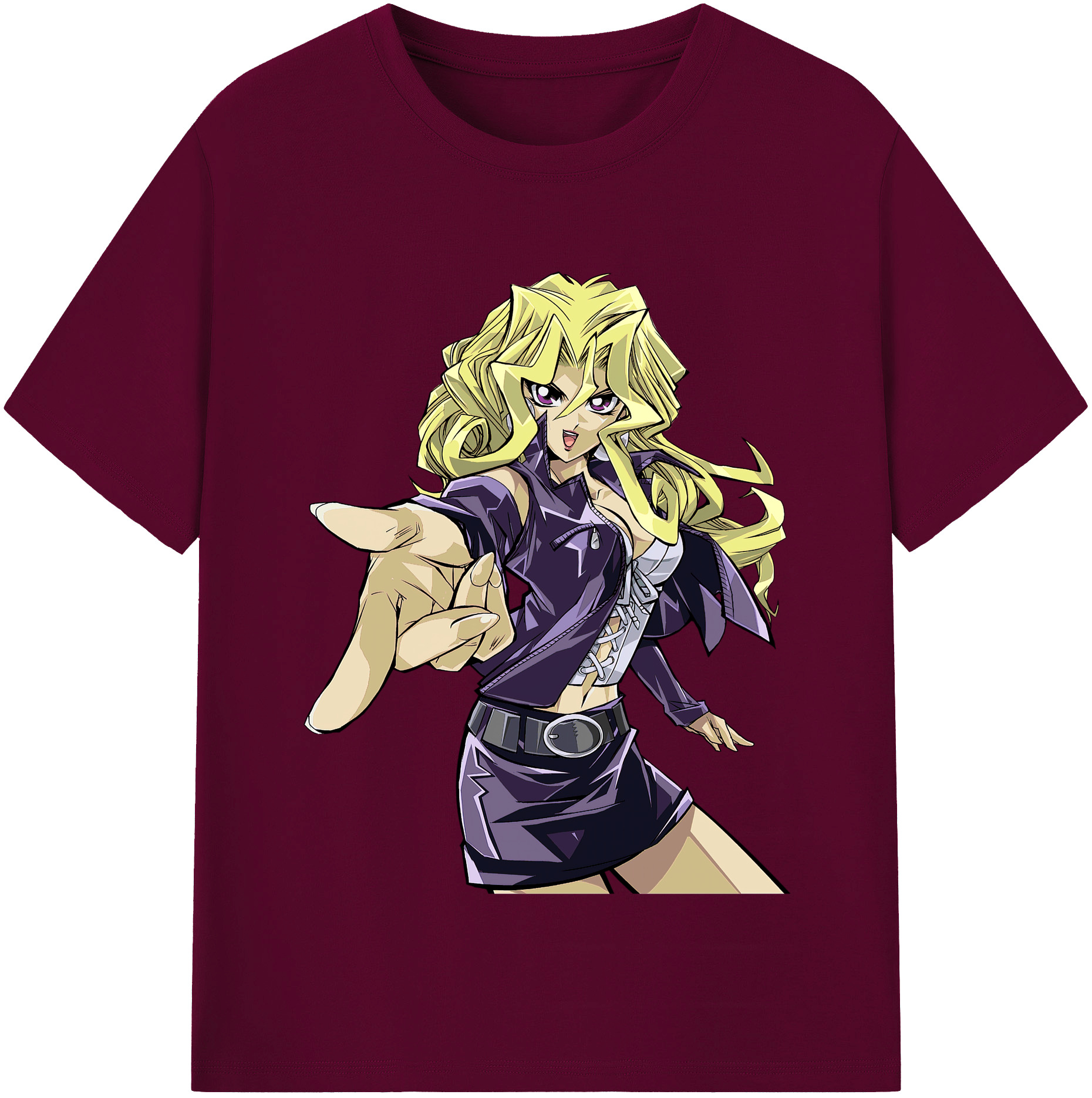 （画像用） 遊☆戯☆王 Yu-Gi-Oh! レディースカジュアルプリントTシャツ（綿100％）